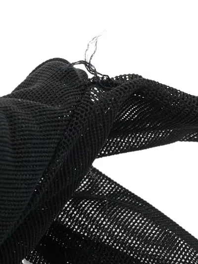 Pre-owned Mugler Second Skin Mesh Gloves In Black