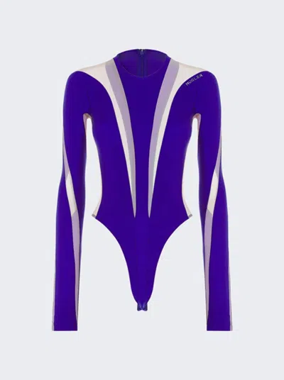 MUGLER SHEER PANEL BODYSUIT