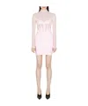Mugler Sheer-panelled Corset Minidress In Nude