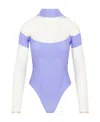 Mugler Sheer Panelling Long-sleeved Body In White