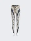 Mugler Sheer Spiral Leggings In Multi