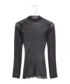 Mugler Sheer Sweater In Black