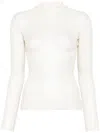 Mugler Sheer Sweater In Neutrals