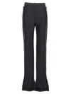 Mugler Flared Stretch Trousers In Black