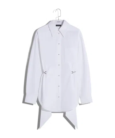 Mugler Shirt Dress In White