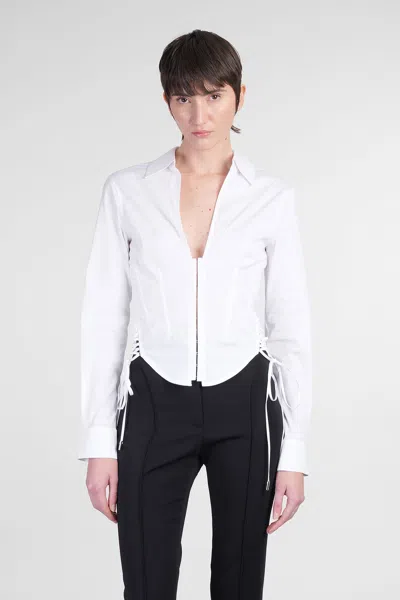 Mugler Tie-dye Detail Shirt In Gray