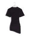 Mugler Short Sleeve Dress In Black