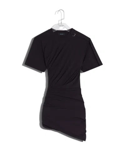 Mugler Short Sleeve Dress In Black