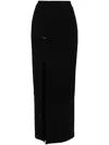 Mugler Heavy Fluid Midi Skirt In Black