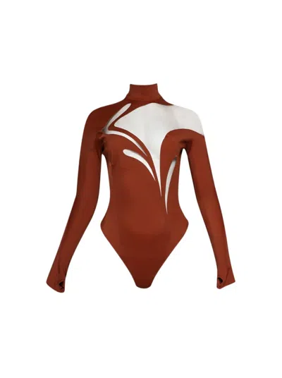 Mugler Sienna Swirly Bodysuit