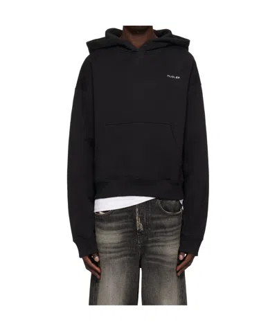 Mugler -signature Hoodie In Black