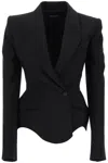 Mugler Single-button Casual Jacket In Black