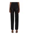 Mugler Silk-panelled Trousers In Black