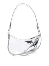 Mugler Adjustable Metallic Strap Shoulder Bag In Metallic