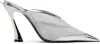 Mugler Slipper-mule In Silver Polyamide In Suede Silver / Silve