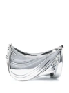 MUGLER SILVER-TONE SPIRAL CURVE 01 SMALL CROSS BODY BAG