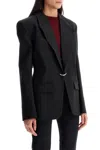 Mugler Black Pierced Tailored Blazer In Black