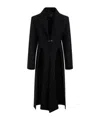 Mugler Single-breasted Wool Coat In Black