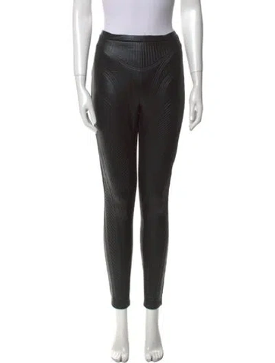 Pre-owned Mugler Skinny Leg Pants In Black