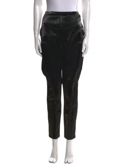 Pre-owned Mugler Skinny Leg Pants In Black