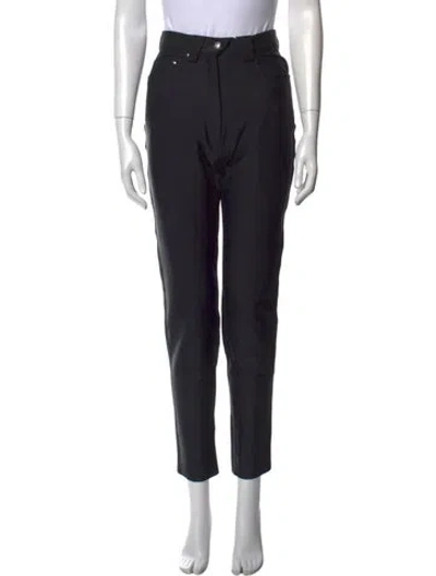 Pre-owned Mugler Skinny Leg Pants In Black