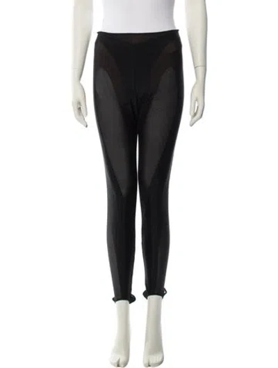 Pre-owned Mugler Skinny Leg Pants In Black