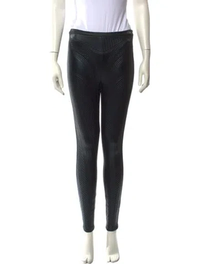 Pre-owned Mugler Skinny Leg Pants In Black