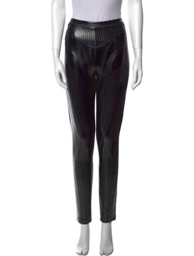 Pre-owned Mugler Skinny Leg Pants In Black