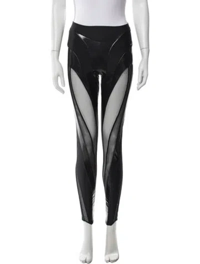 Pre-owned Mugler Skinny Leg Pants In Black