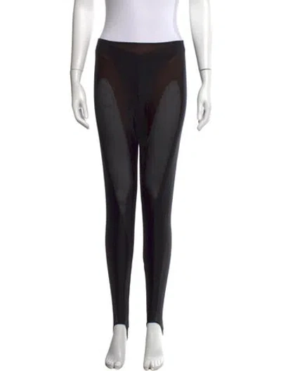 Pre-owned Mugler Skinny Leg Pants In Black
