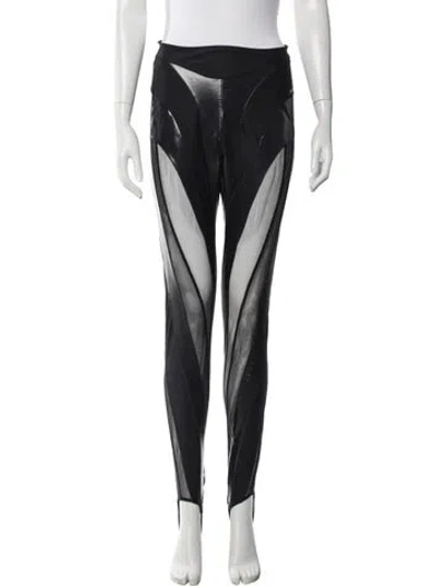 Pre-owned Mugler Skinny Leg Pants In Black