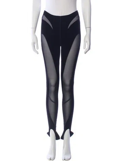 Pre-owned Mugler Skinny Leg Pants In Black