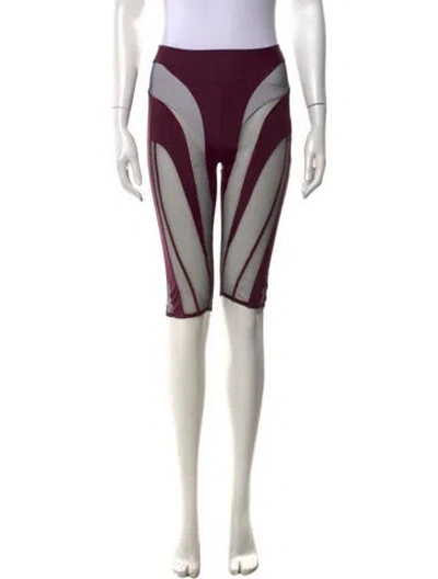 Pre-owned Mugler Skinny Leg Pants In Burgundy