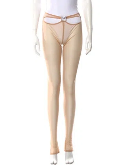 Pre-owned Mugler Skinny Leg Pants In Neutral