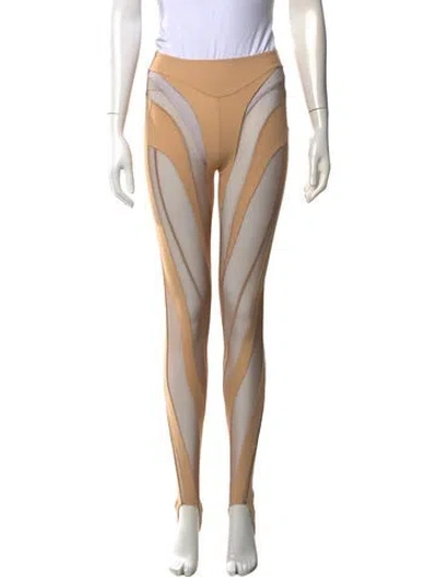 Pre-owned Mugler Skinny Leg Pants In Neutral