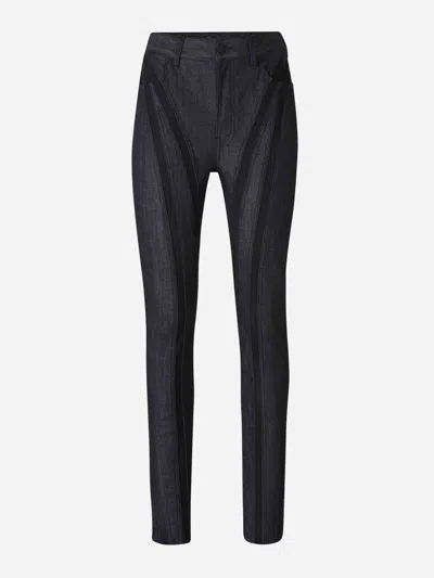 Mugler Skinny Mesh Jeans