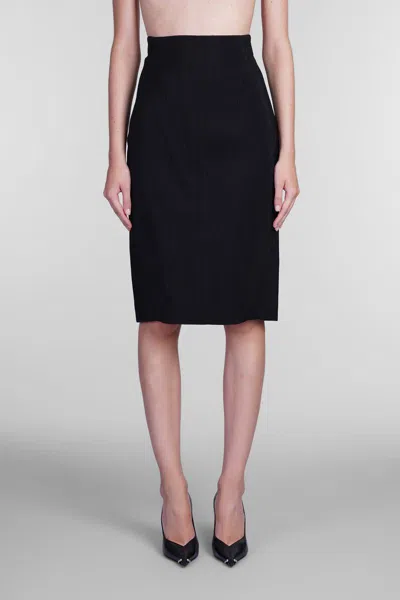 Mugler Ju0542 Skirt In Black