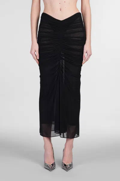Mugler Skirt In Black Polyamide