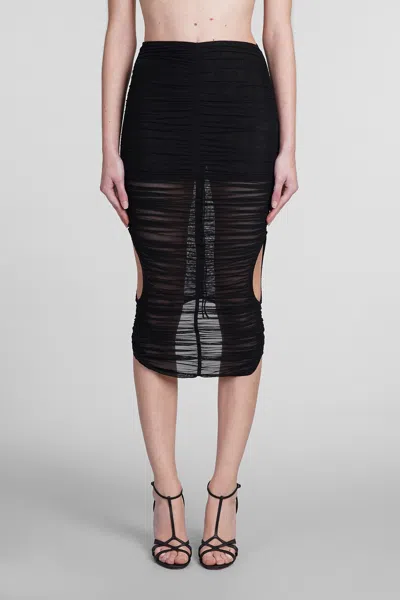 Mugler Skirt In Black Polyamide