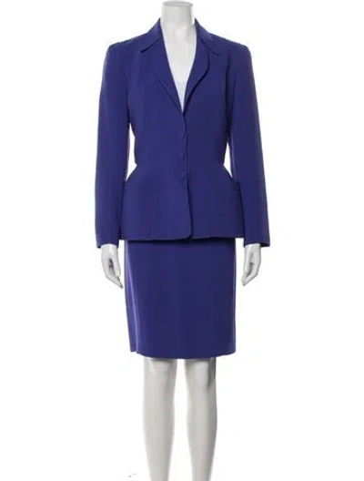Pre-owned Mugler Skirt Suit In Blue