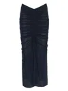 Mugler Knee Length And Midi Skirt In Blue