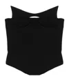 Mugler Sleeveless Corset Top Cut-out Detailing In Black
