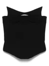 Mugler Sleeveless Corset Top Cut-out Detailing In Black
