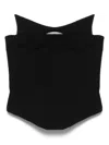 Mugler Sleeveless Corset Top Cut-out Detailing In Black