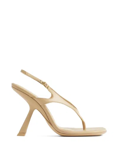 Mugler Slingback Sandals In Neutral