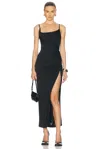 Mugler Slip Dress In Black