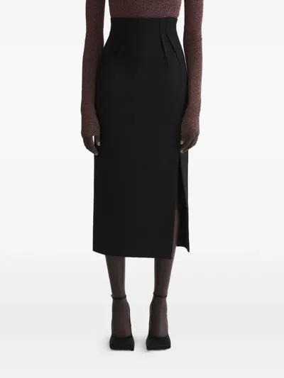 Mugler Slit Skirt In Black