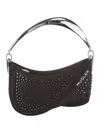 Mugler Small Bag With Strass Detail And Zip Closure In Black