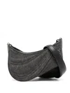 Mugler Black Embossed Spiral Shoulder Bag In Black