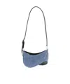 Mugler Women's Small Denim Spiral Curve 01 Shoulder Bag In Blue